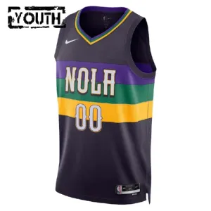 Camiseta New Orleans Pelicans Personalizada City Edition 2022-23 Negro Swingman para Niño