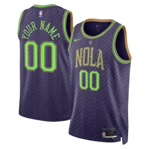 Camiseta New Orleans Pelicans Personalizada City Edition 2024-25 Púrpura Swingman para Hombre