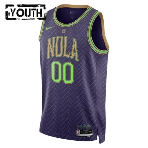 Camiseta New Orleans Pelicans Personalizada City Edition 2024-25 Púrpura Swingman para Niño