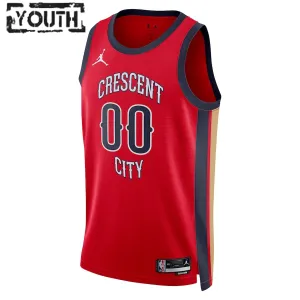 Camiseta New Orleans Pelicans Personalizada Statement Edition 2023-24 Rojo Swingman para Niño
