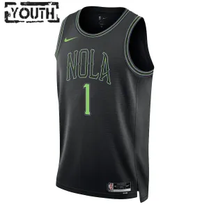 Camiseta New Orleans Pelicans Zion Williamson City Edition 2023-24 Azul Swingman para Niño