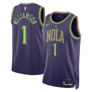 Camiseta New Orleans Pelicans Zion Williamson City Edition 2024-25 Púrpura Swingman para Hombre