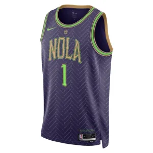 Camiseta New Orleans Pelicans Zion Williamson City Edition 2024-25 Púrpura Swingman para Hombre