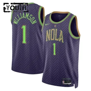 Camiseta New Orleans Pelicans Zion Williamson City Edition 2024-25 Púrpura Swingman para Niño