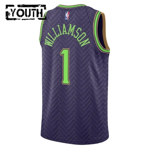 Camiseta New Orleans Pelicans Zion Williamson City Edition 2024-25 Púrpura Swingman para Niño