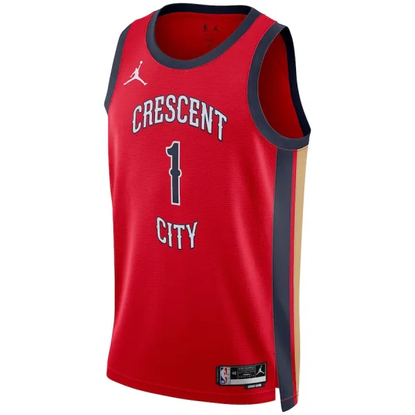 Camiseta New Orleans Pelicans Zion Williamson Statement Edition 2023-24 Rojo Swingman para Hombre