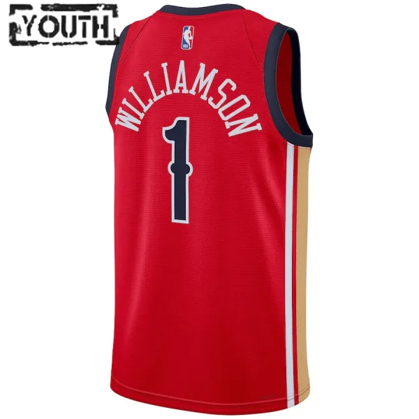 Camiseta New Orleans Pelicans Zion Williamson Statement Edition 2023-24 Rojo Swingman para Niño