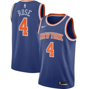 Camiseta New York Knicks Derrick Rose 4 Icon Edition Swingman para Hombre
