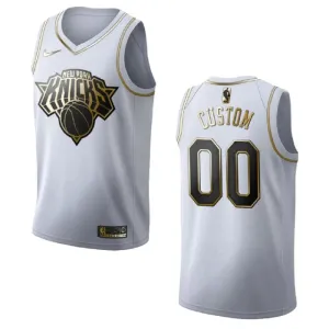 Camiseta New York Knicks Golden Edition Personalizada Blanco Swingman para Hombre Camiseta New York Knicks Golden Edition Personalizada Blanco Swingman para Hombre