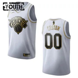 Camiseta New York Knicks Golden Edition Personalizada Blanco Swingman para Niño Camiseta New York Knicks Golden Edition Personalizada Blanco Swingman para Niño