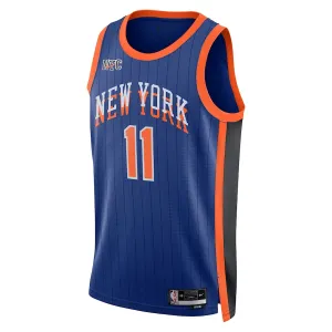 Camiseta New York Knicks Jalen Brunson City Edition 2023-24 Azul Swingman para Hombre