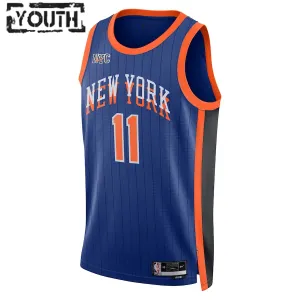 Camiseta New York Knicks Jalen Brunson City Edition 2023-24 Azul Swingman para Niño