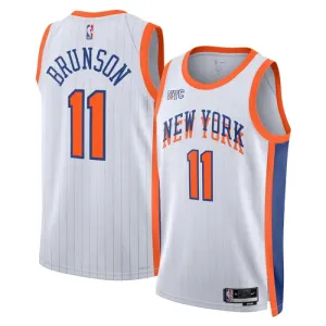 Camiseta New York Knicks Jalen Brunson City Edition 2024-25 Blanco Swingman para Hombre