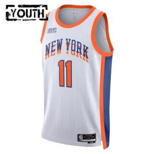 Camiseta New York Knicks Jalen Brunson City Edition 2024-25 Blanco Swingman para Niño