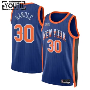 Camiseta New York Knicks Julius Randle City Edition 2023-24 Azul Swingman para Niño