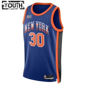 Camiseta New York Knicks Julius Randle City Edition 2023-24 Azul Swingman para Niño