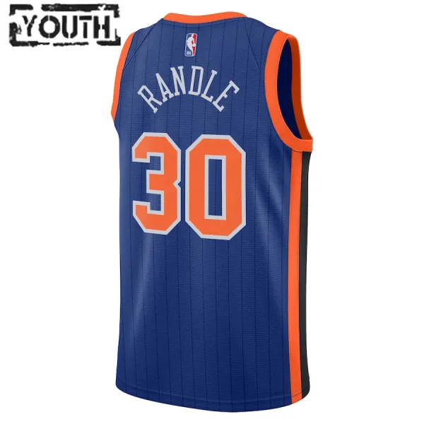 Camiseta New York Knicks Julius Randle City Edition 2023-24 Azul Swingman para Niño