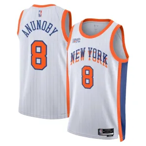 Camiseta New York Knicks Og Anunoby City Edition 2024-25 Blanco Swingman para Hombre