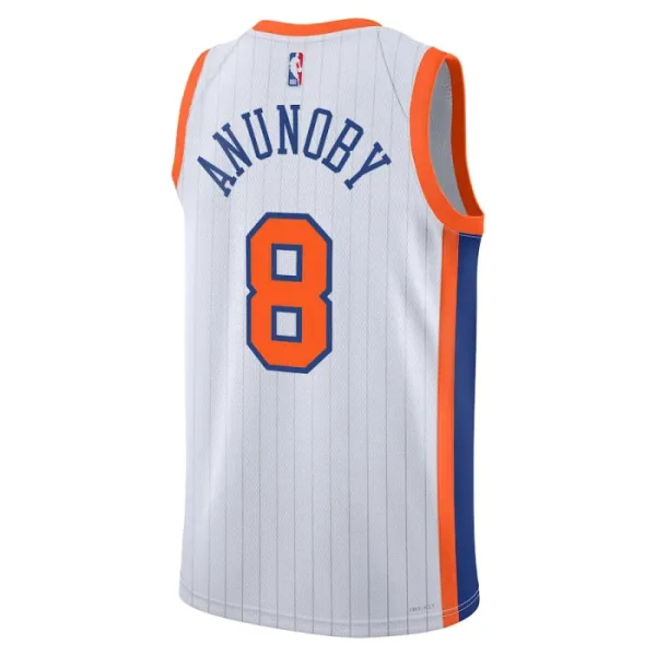 Camiseta New York Knicks Og Anunoby City Edition 2024-25 Blanco Swingman para Hombre