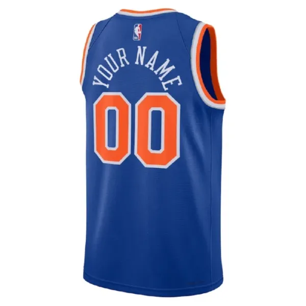 Camiseta New York Knicks Personalizada City Edition 2022-23 Azul Swingman para Hombre