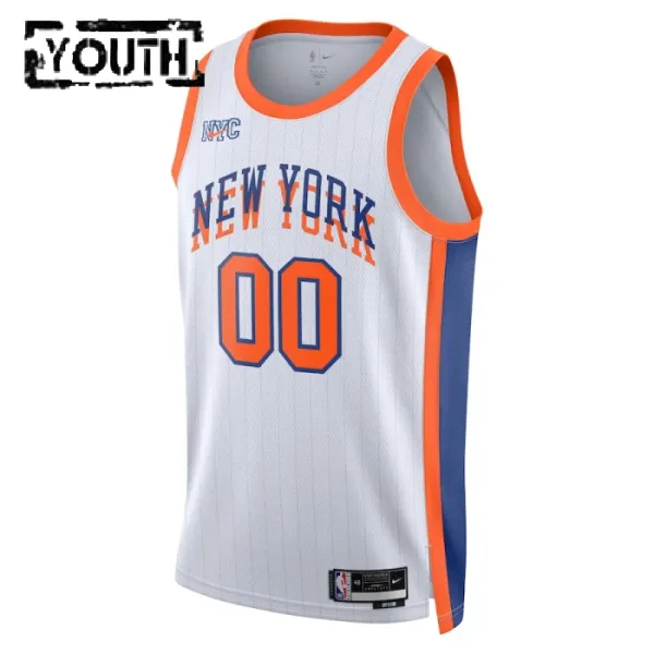 Camiseta New York Knicks Personalizada City Edition 2024-25 Blanco Swingman para Niño