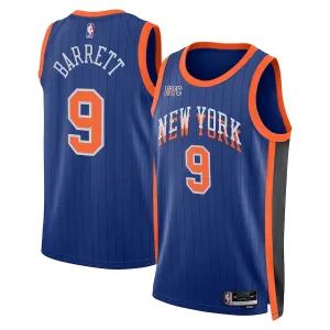Camiseta New York Knicks RJ Barrett City Edition 2023-24 Azul Swingman para Hombre