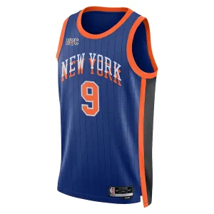 Camiseta New York Knicks RJ Barrett City Edition 2023-24 Azul Swingman para Hombre