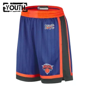 Pantalones New York Knicks City Edition 2023-24 Azul Swingman para Niño