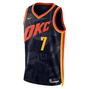 Camiseta Oklahoma City Thunder Chet Holmgren City Edition 2023-24 Negro Swingman para Hombre