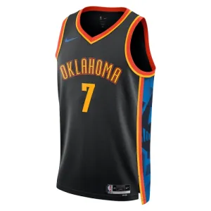 Camiseta Oklahoma City Thunder Chet Holmgren City Edition 2024-25 Negro Swingman para Hombre