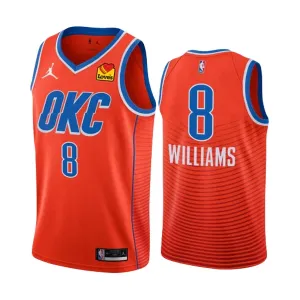 Camiseta Oklahoma City Thunder Jalen Williams 8 Statement Edition 2022-23 Naranja Swingman para Hombre