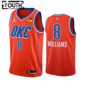 Camiseta Oklahoma City Thunder Jalen Williams 8 Statement Edition 2022-23 Naranja Swingman para Niño