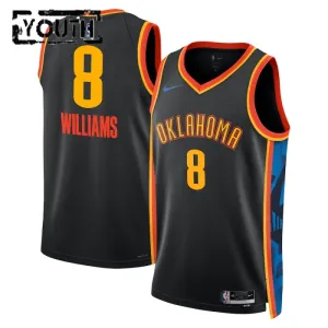 Camiseta Oklahoma City Thunder Jalen Williams City Edition 2024-25 Negro Swingman para Niño