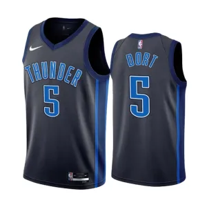 Camiseta Oklahoma City Thunder Luguentz Dort 5 City Edition 2022-23 Negro Swingman para Hombre