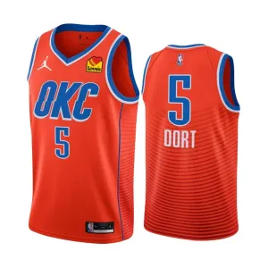 Camiseta Oklahoma City Thunder Luguentz Dort 5 Statement Edition 2022-23 Naranja Swingman para Hombre