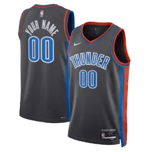 Camiseta Oklahoma City Thunder Personalizada City Edition 2022-23 Negro Swingman para Hombre