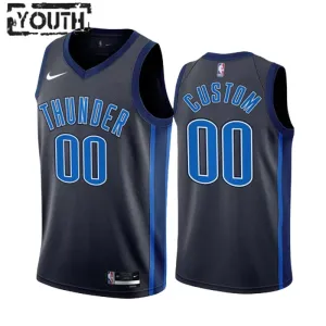 Camiseta Oklahoma City Thunder Personalizada City Edition 2022-23 Negro Swingman para Niño