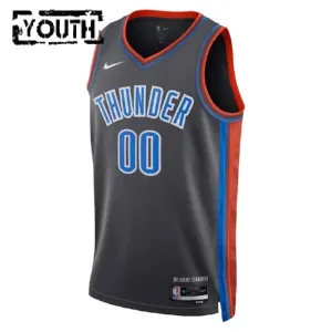 Camiseta Oklahoma City Thunder Personalizada City Edition 2022-23 Negro Swingman para Niño