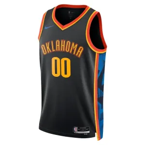 Camiseta Oklahoma City Thunder Personalizada City Edition 2024-25 Negro Swingman para Hombre