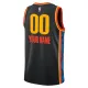 Camiseta Oklahoma City Thunder Personalizada City Edition 2024-25 Negro Swingman para Hombre