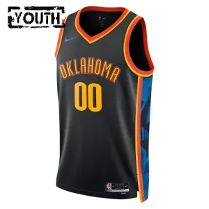 Camiseta Oklahoma City Thunder Personalizada City Edition 2024-25 Negro Swingman para Niño