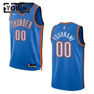 Camiseta Oklahoma City Thunder Personalizada Icon Edition 2022-23 Azul Swingman para Niño