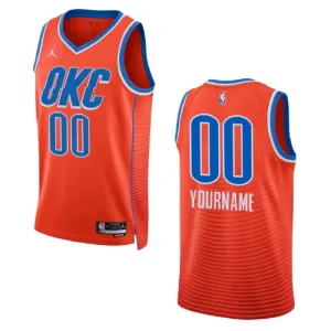 Camiseta Oklahoma City Thunder Personalizada Statement Edition 2022-23 Naranja Swingman para Hombre