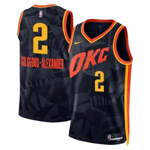Camiseta Oklahoma City Thunder Shai Gilgeous Alexander City Edition 2023-24 Negro Swingman para Hombre