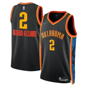 Camiseta Oklahoma City Thunder Shai Gilgeous Alexander City Edition 2024-25 Negro Swingman para Hombre