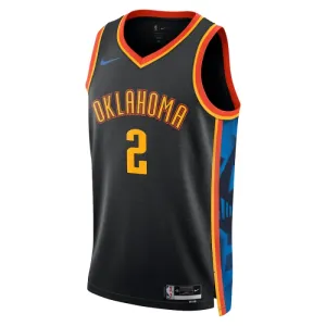 Camiseta Oklahoma City Thunder Shai Gilgeous Alexander City Edition 2024-25 Negro Swingman para Hombre