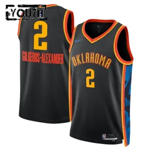 Camiseta Oklahoma City Thunder Shai Gilgeous Alexander City Edition 2024-25 Negro Swingman para Niño