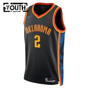 Camiseta Oklahoma City Thunder Shai Gilgeous Alexander City Edition 2024-25 Negro Swingman para Niño