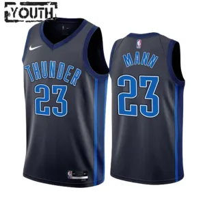 Camiseta Oklahoma City Thunder Tre Mann 23 City Edition 2022-23 Negro Swingman para Niño