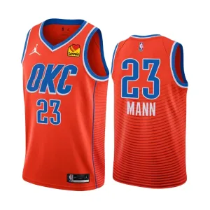 Camiseta Oklahoma City Thunder Tre Mann 23 Statement Edition 2022-23 Naranja Swingman para Hombre